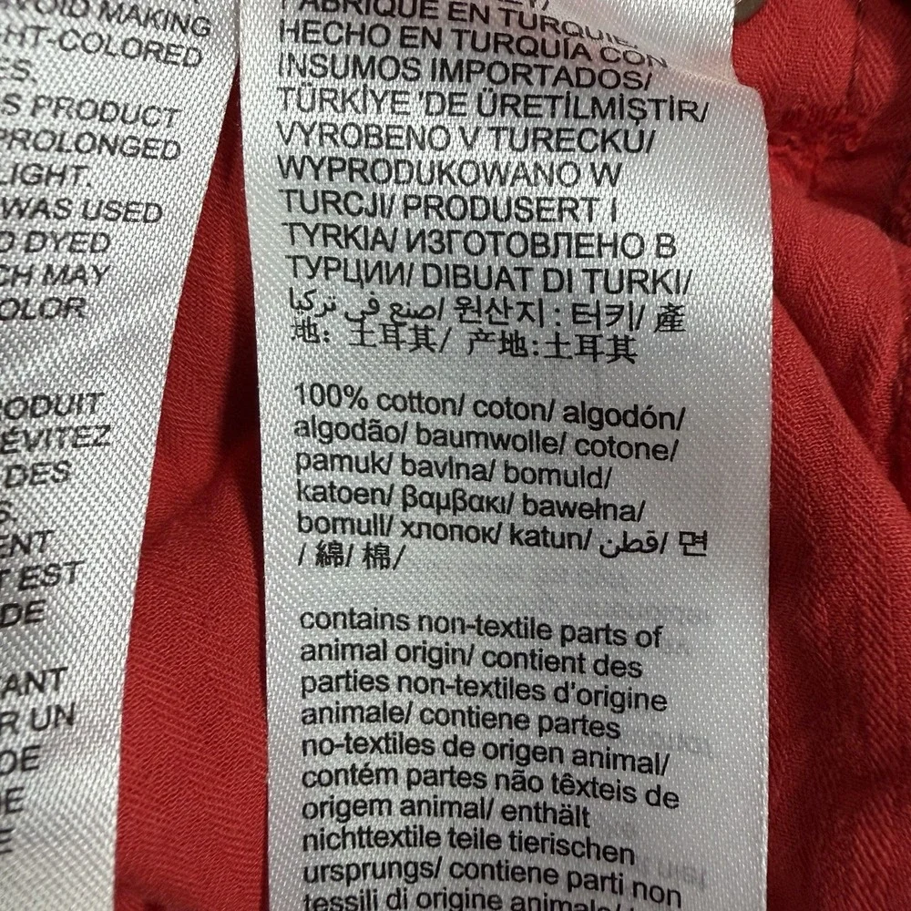 Tommy Hilfiger Jeans Women's Size 24X32 Actual 24X24.5  Red High-Rise Wide-Leg